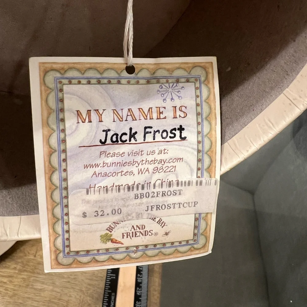 Jack frost Figurine with Teacup and Saucer in box